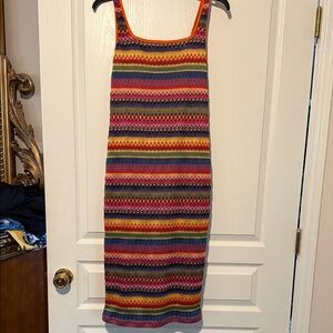 SHEIN Colorful Knit Midi Dress
